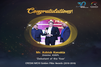 Mr. Ashish Kanakia, Director of Kanakia Spaces awarded Debutant of the Year